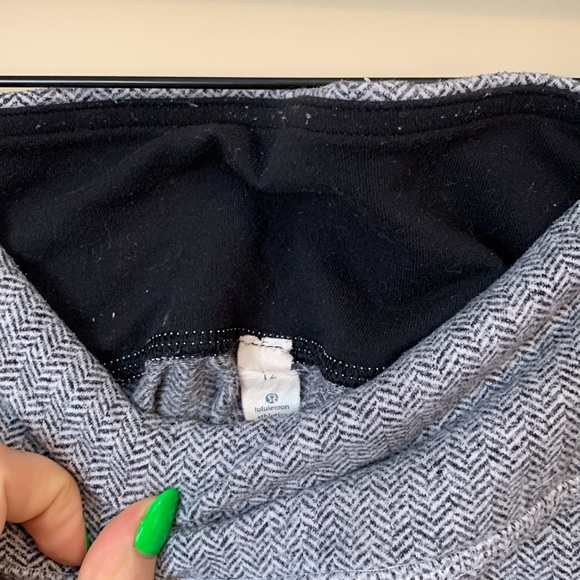 Lululemon Grey Herringbone Wunder Under Crop Leggings - Picture 10 of 10
